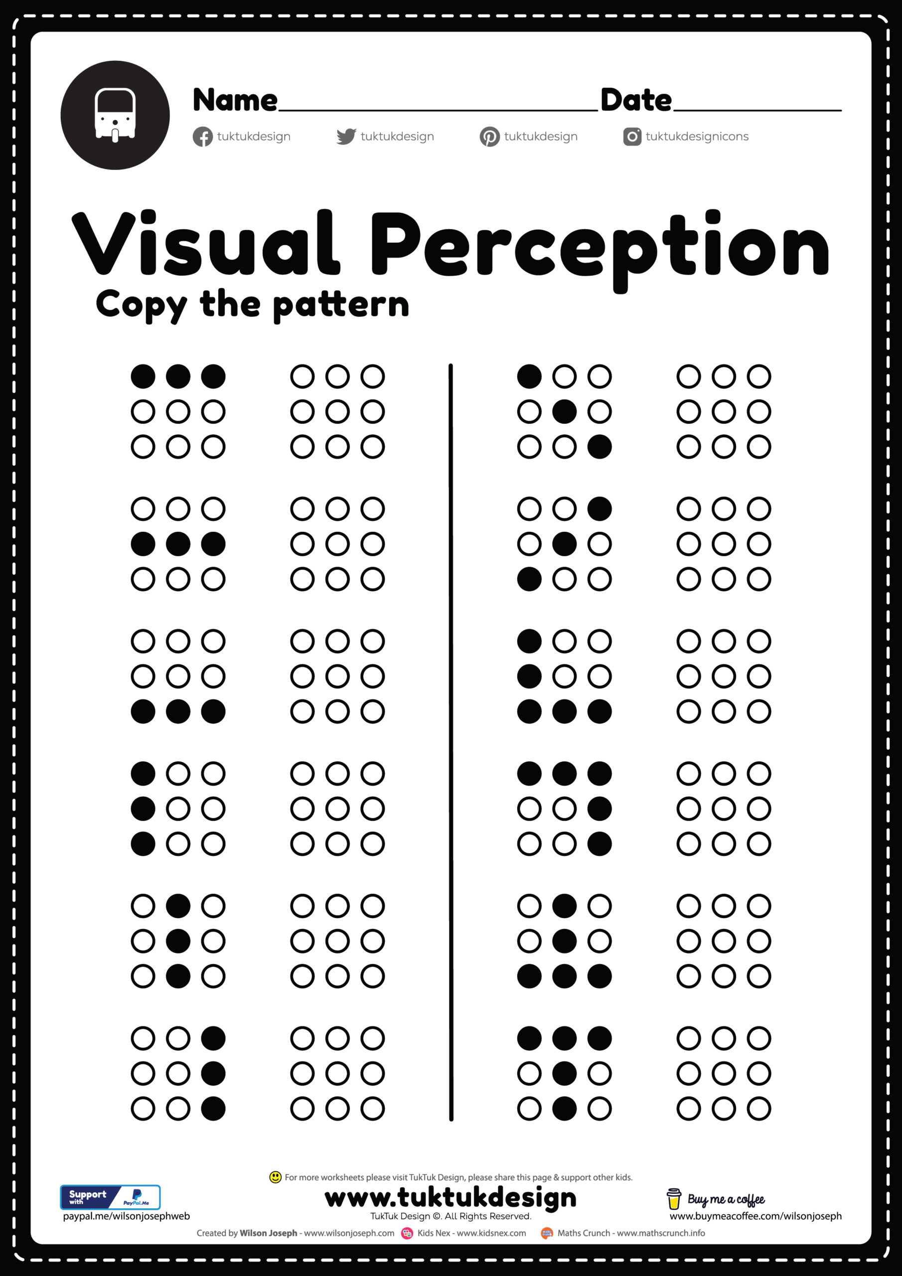 Free Printable Visual Perceptual Worksheets