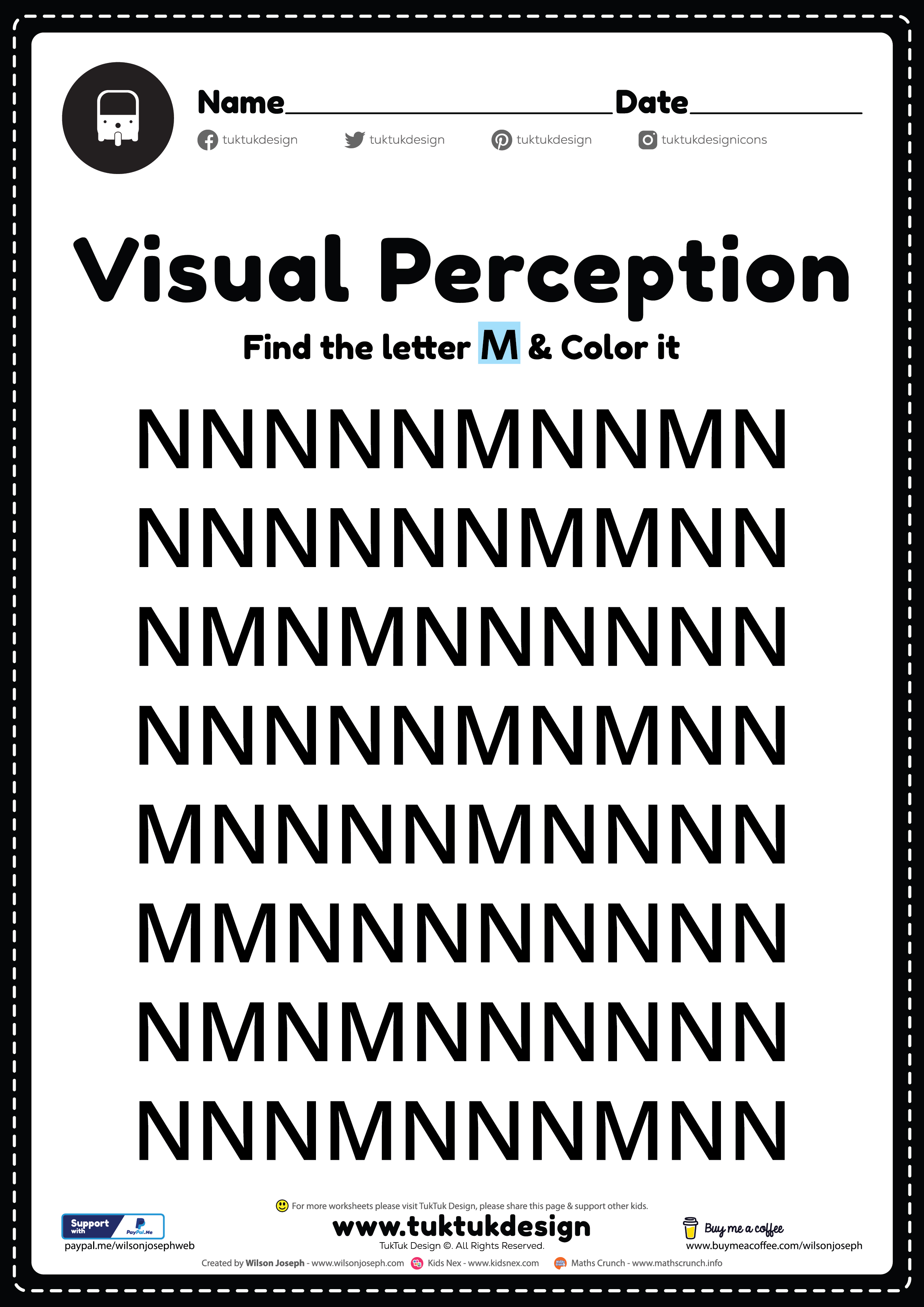 Visual Perceptual Activities Skills