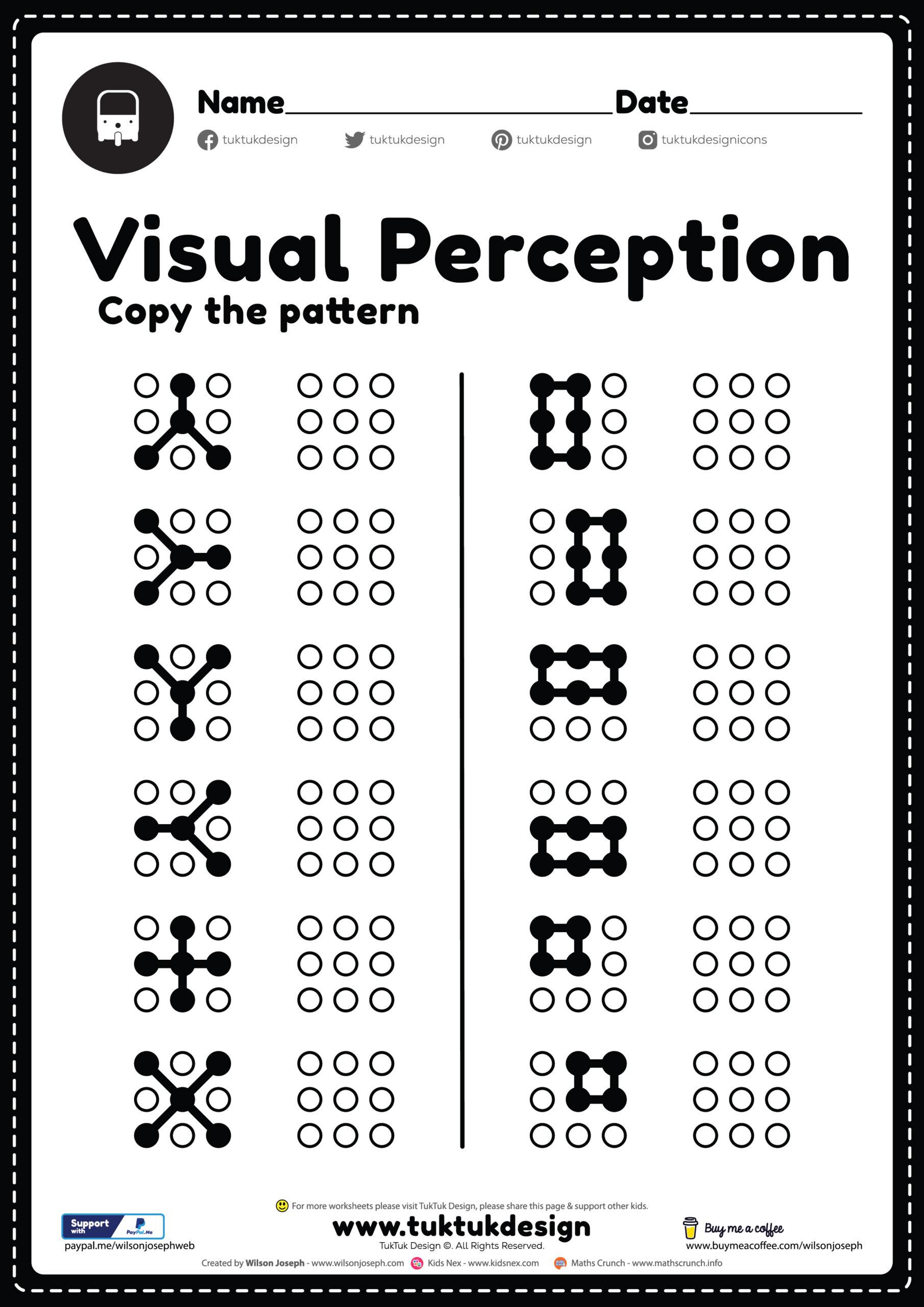 Free Printable Visual Perception Worksheets