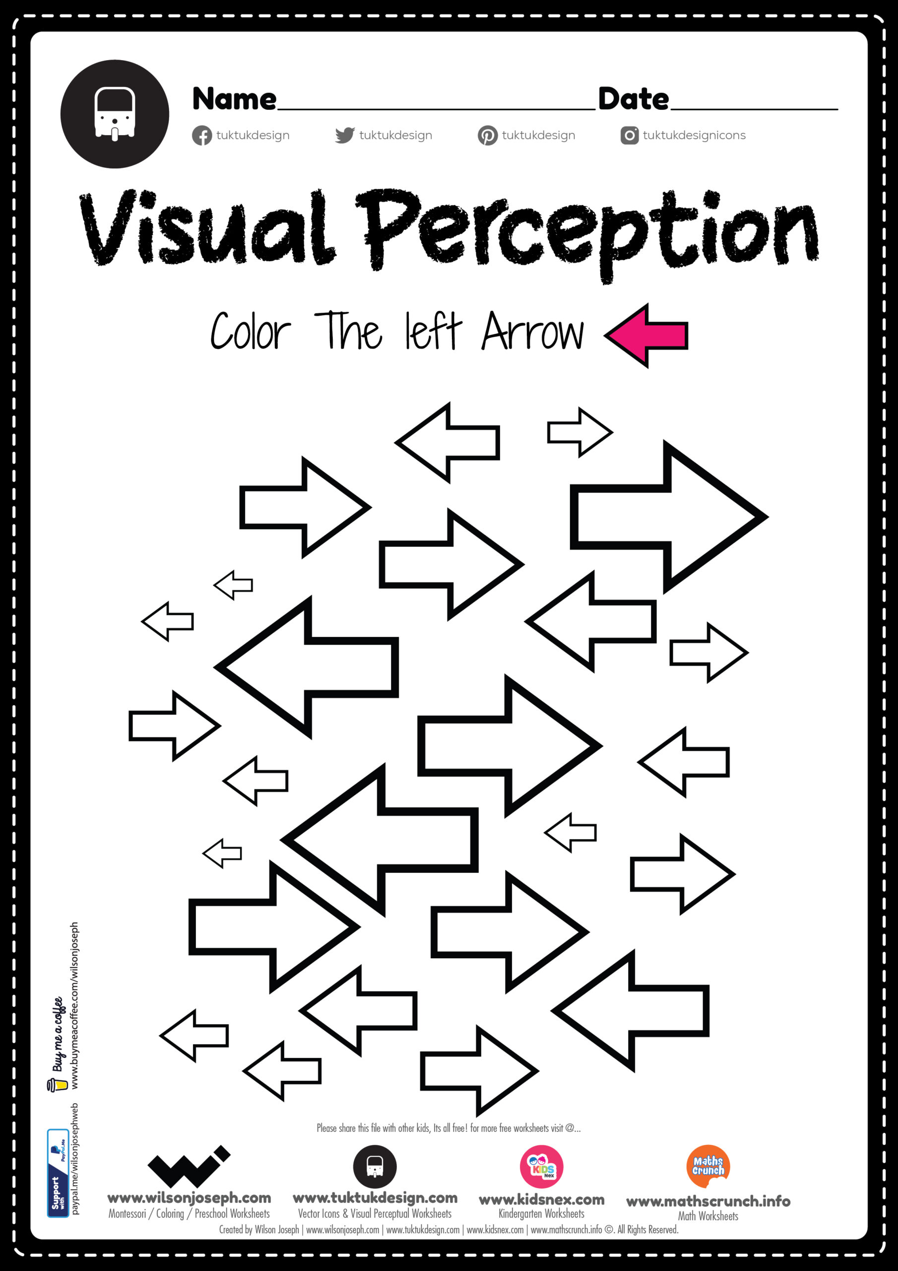 Form Constancy Worksheet Visual Perceptual Skills