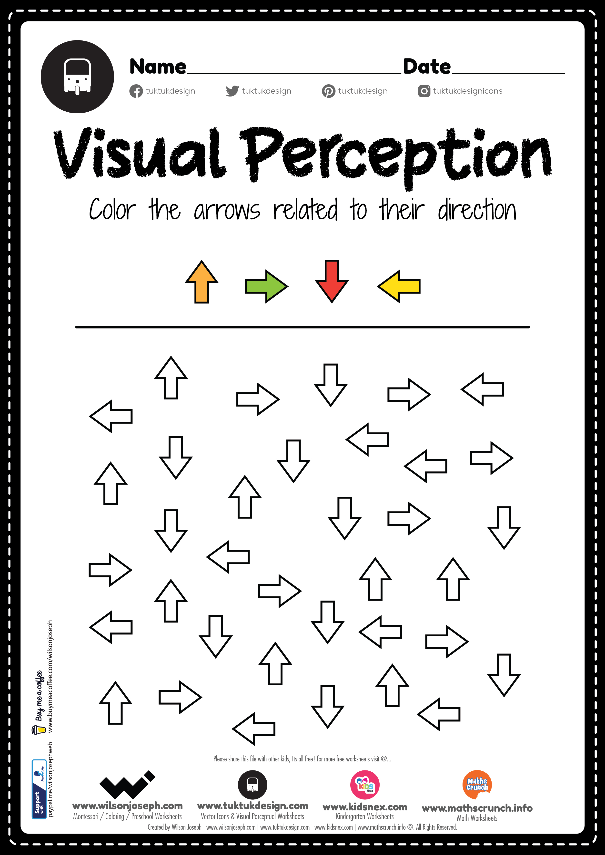 Visual Perceptual Skills Worksheet