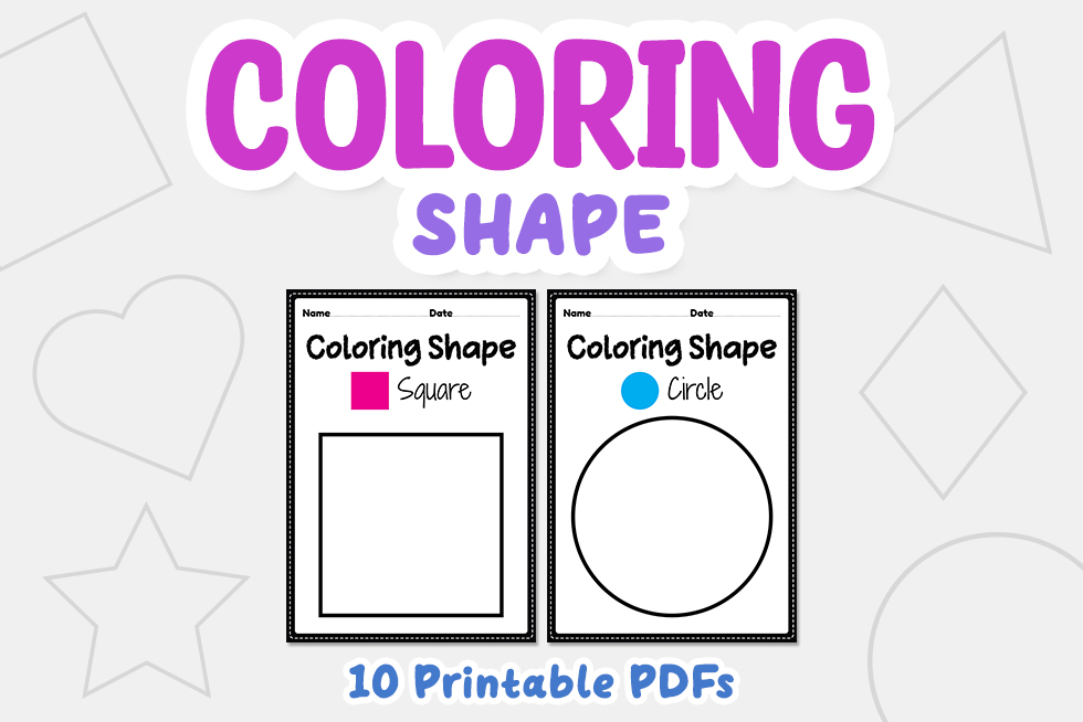 shapes coloring pages