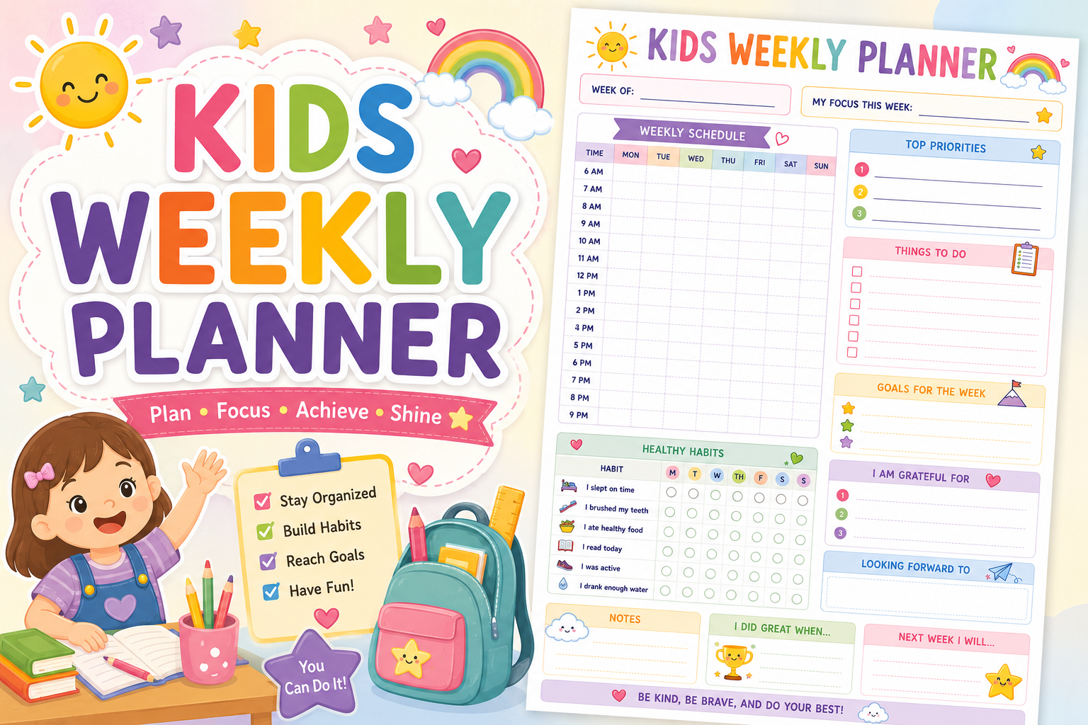 Weekly Planner for Kids