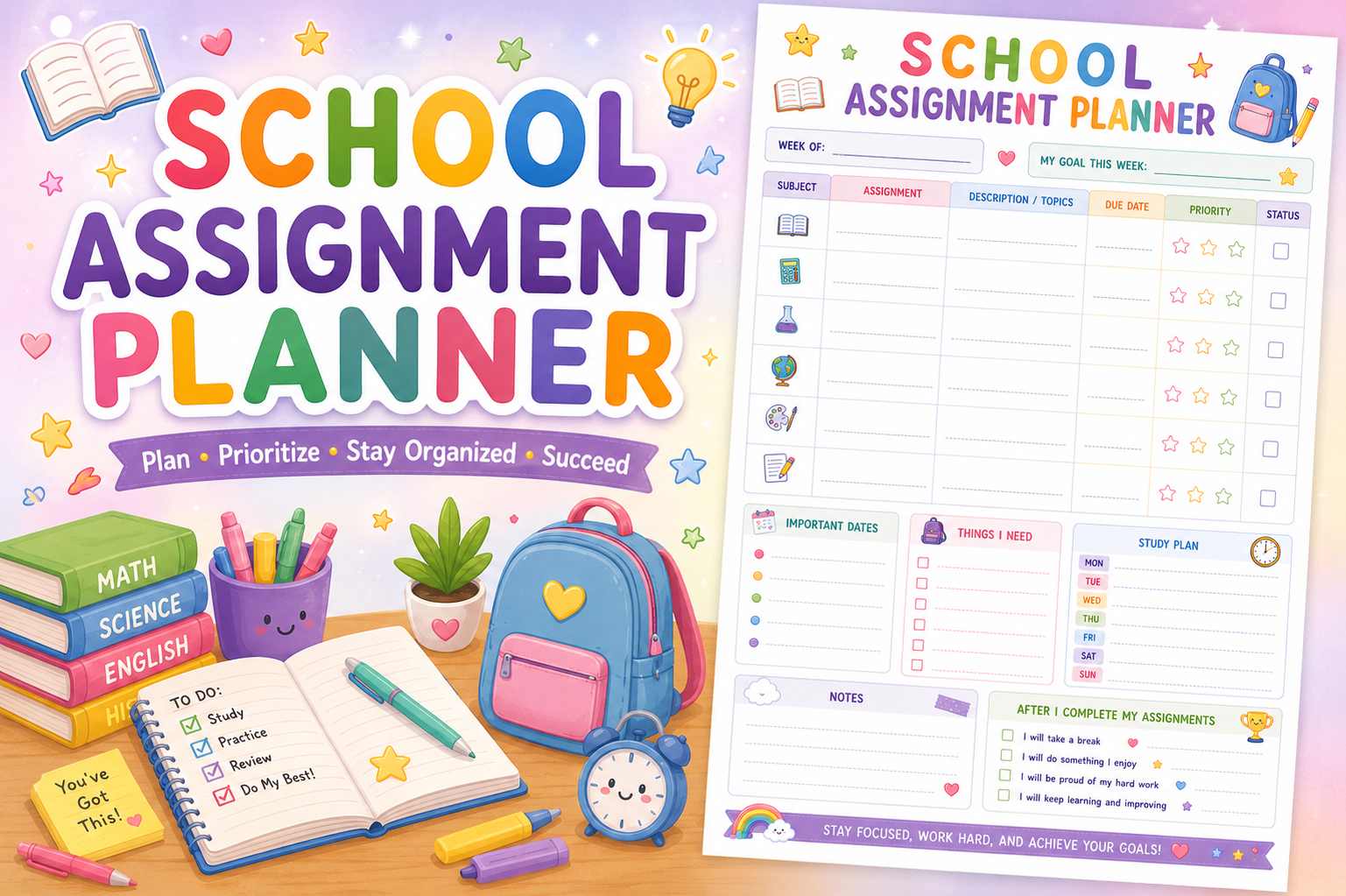 Study Planner PDF for Children