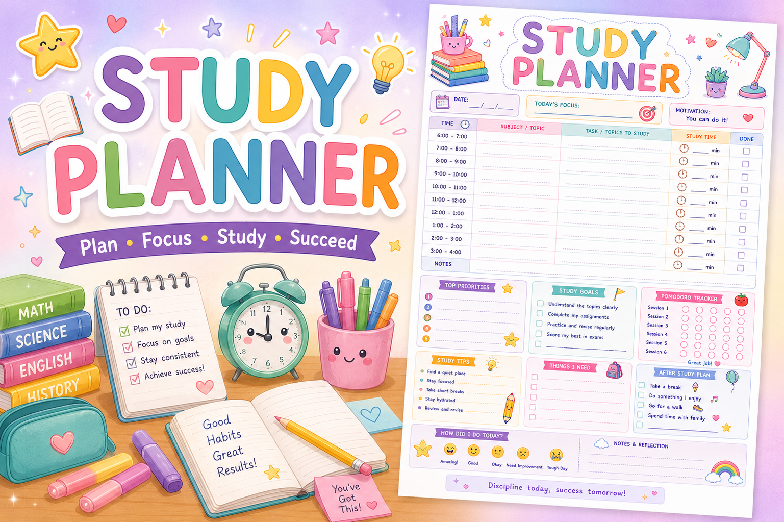 Reading Log Planner Printable